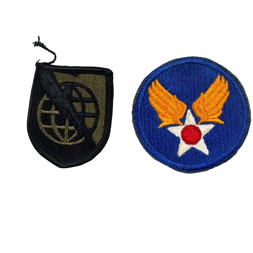 VTG US Army Air Force Patch Lot Air Force SSI Globe Winged Star Uniform Insignia